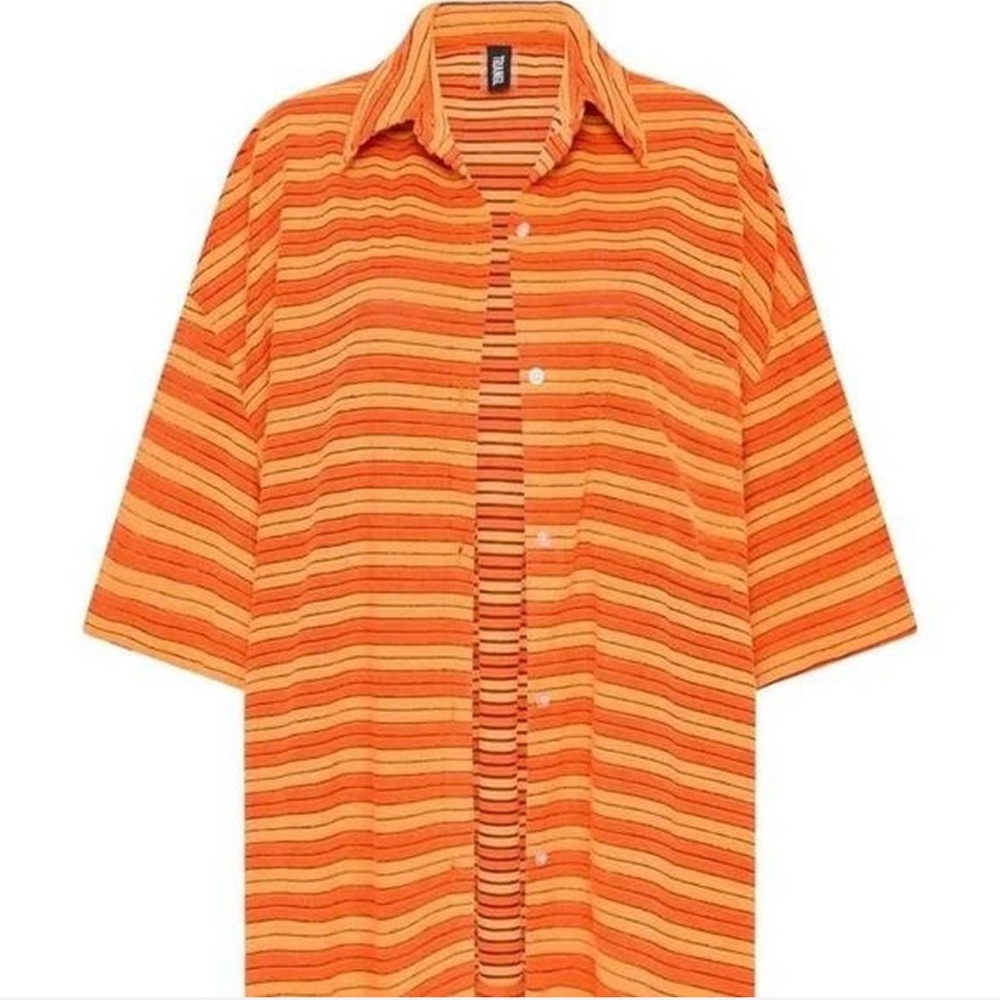 Triangl Swimwear Orange Striped Coverup